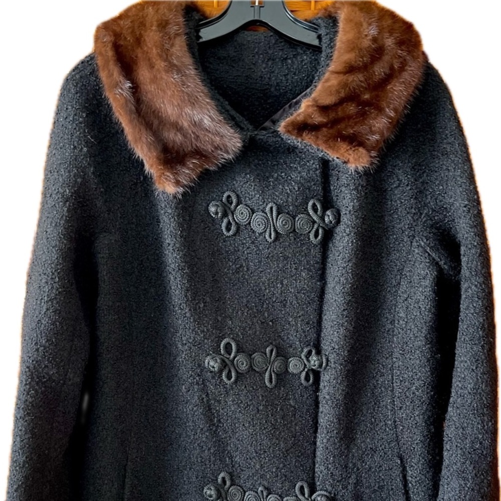 Forstmann 1950’s Vintage Virgin Wool/Mink Swing Coat